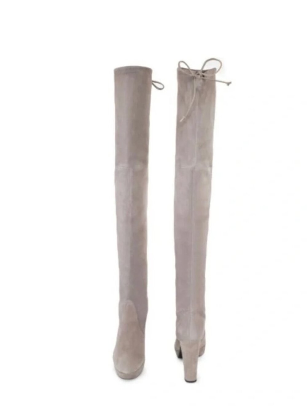 Stuart Weitzman Plathighland Topo OTK Stretch Seede Boots Size 8